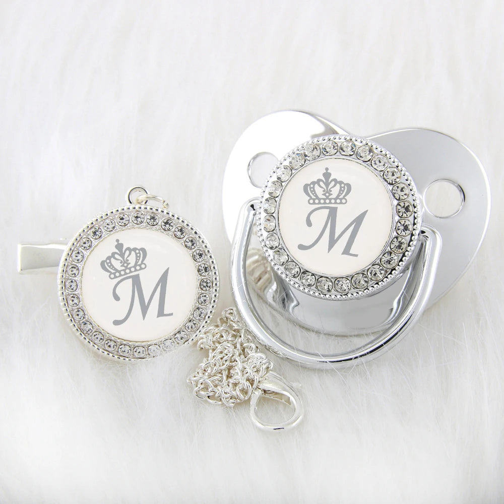 Silver Initial Pacifier