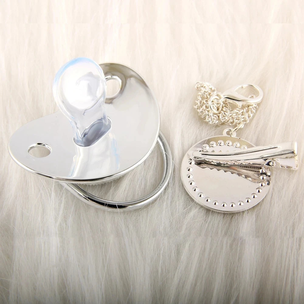 Silver Initial Pacifier